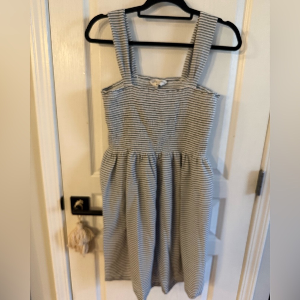 Madewell Women's Black and White Striped Dress